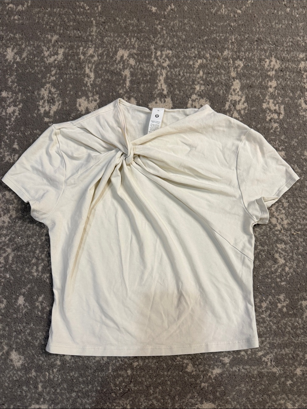 lululemon athletica Off-White Twist-Back Short Sleeve Tee